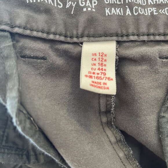 GAP Green Girlfriend khakis Capri Pants Women's 12/ 34R Straight Leg 25"‎ Inseam - Picture 8 of 8